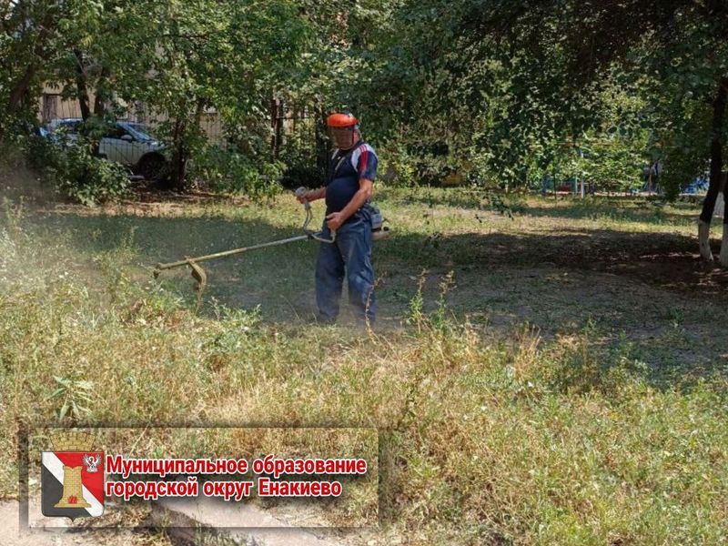 Муниципальными унитарными предприятиями городского округа Енакиево выполнены работы по благоустройству.