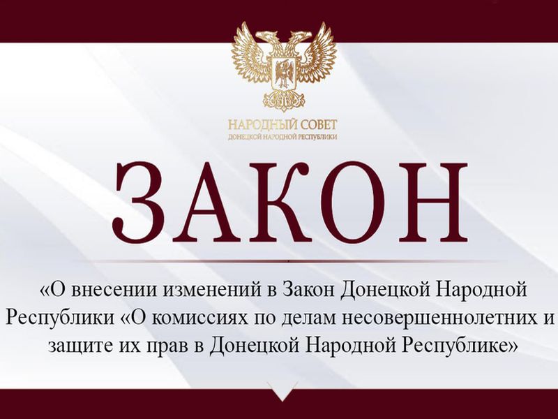 Внесены изменения в Закон «О комиссиях по делам несовершеннолетних и защите их прав в Донецкой Народной Республике».