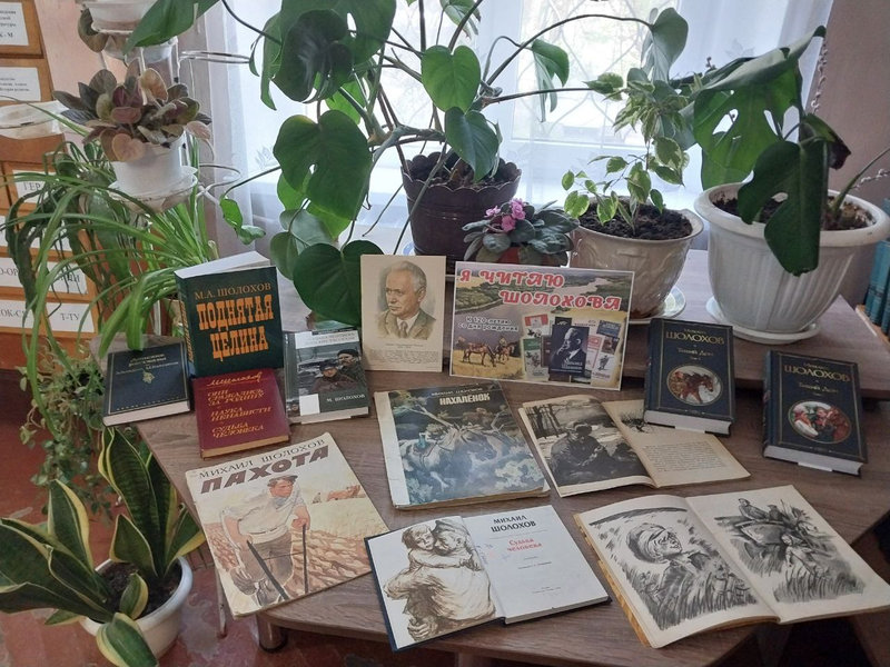 Подготовлена книжная выставка «Я читаю Шолохова».