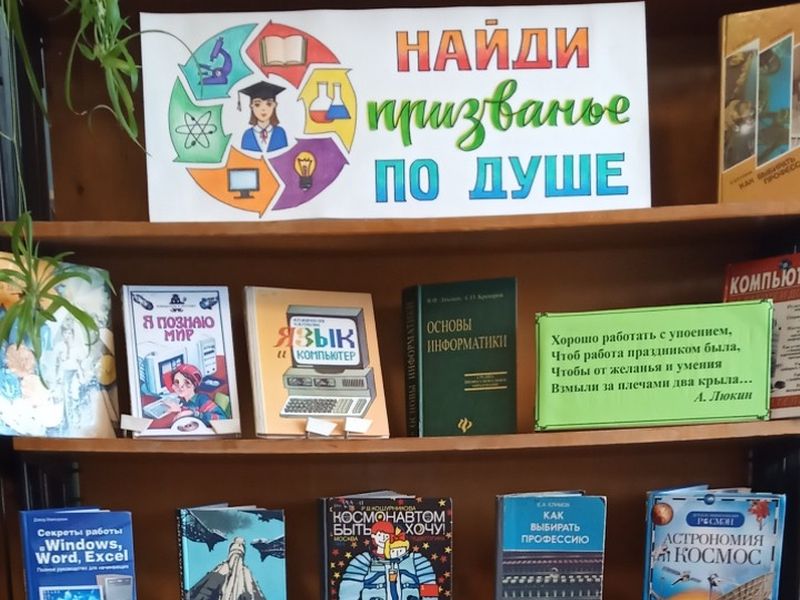 Книжная выставка-подсказка «Найди призванье по душе».