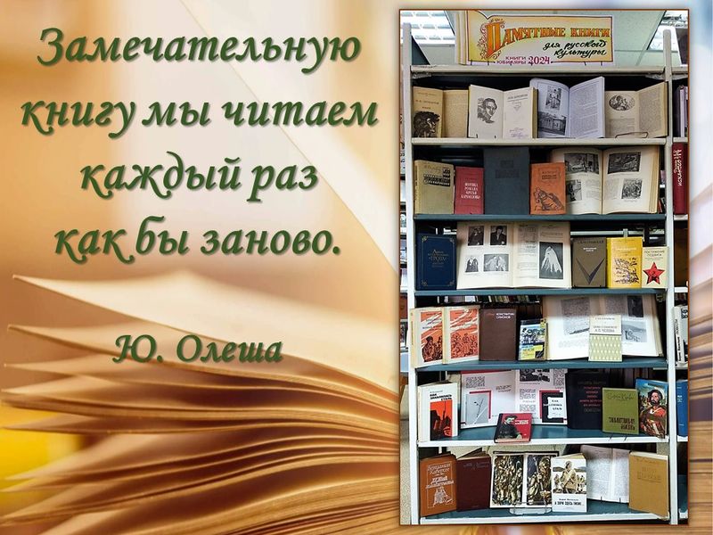 Состоялся просмотр литературы «Памятные книги для русской культуры».