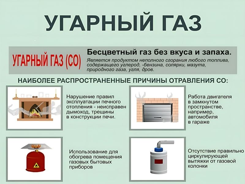 Угарный газ: профилактика отравления и первая помощь.