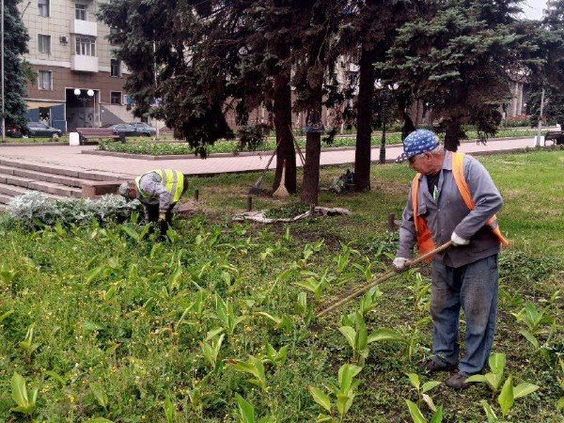 МУП города Енакиево были выполнены мероприятия по приведению в надлежащее санитарное состояние территорий.