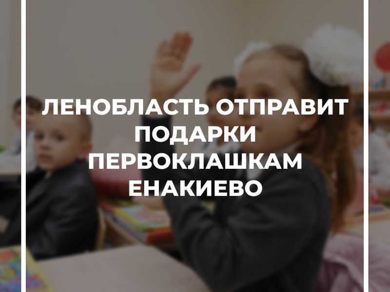 Ленобласть отправит подарки первоклашкам Енакиево.