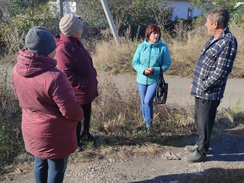 Управляющий делами Булавинской поселковой администрации Компаниец И.Н. провела сход граждан.