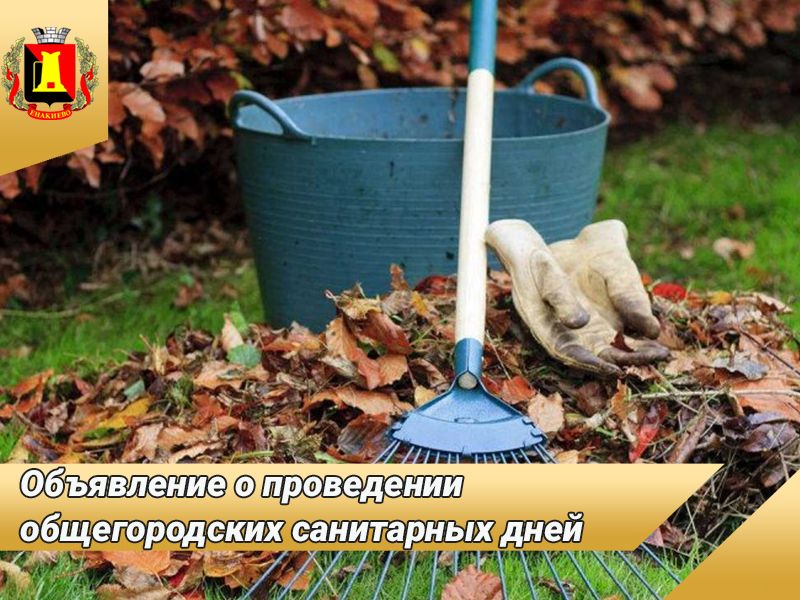 Объявление о проведении общегородских санитарных дней.