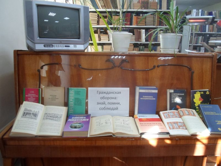 Состоялась книжная выставка «Гражданская оборона: знай, помни, соблюдай». Состоялась книжная выставка «Гражданская оборона: знай, помни, соблюдай».