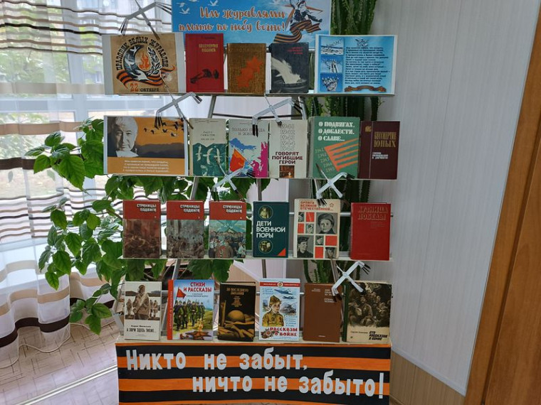 Оформлена книжная выставка-память «Им журавлями плыть по небу вечно!». Оформлена книжная выставка-память «Им журавлями плыть по небу вечно!».