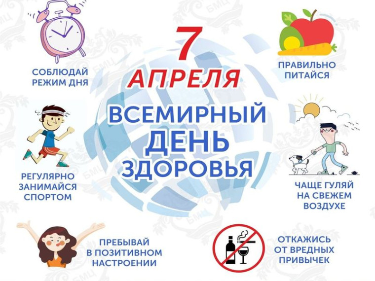 7 апреля — Всемирный день здоровья. 7 апреля — Всемирный день здоровья.