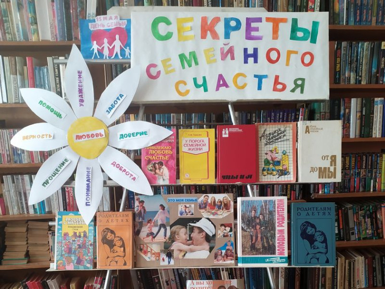 Оформлена книжная выставка-совет «Секреты семейного счастья». Оформлена книжная выставка-совет «Секреты семейного счастья».