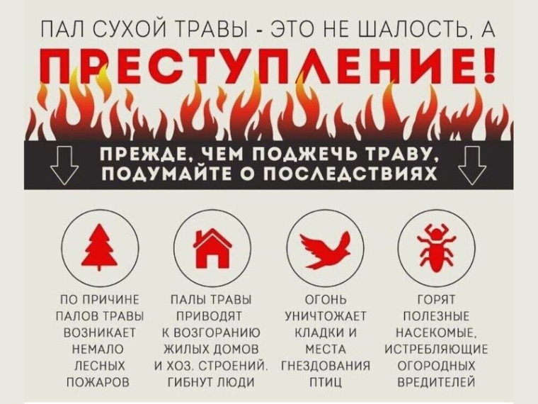 «Пал сухой травы - это не шалость, а преступление!». «Пал сухой травы - это не шалость, а преступление!».